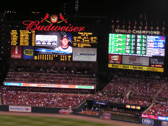 An Excellent Scoreboard in St. Louis